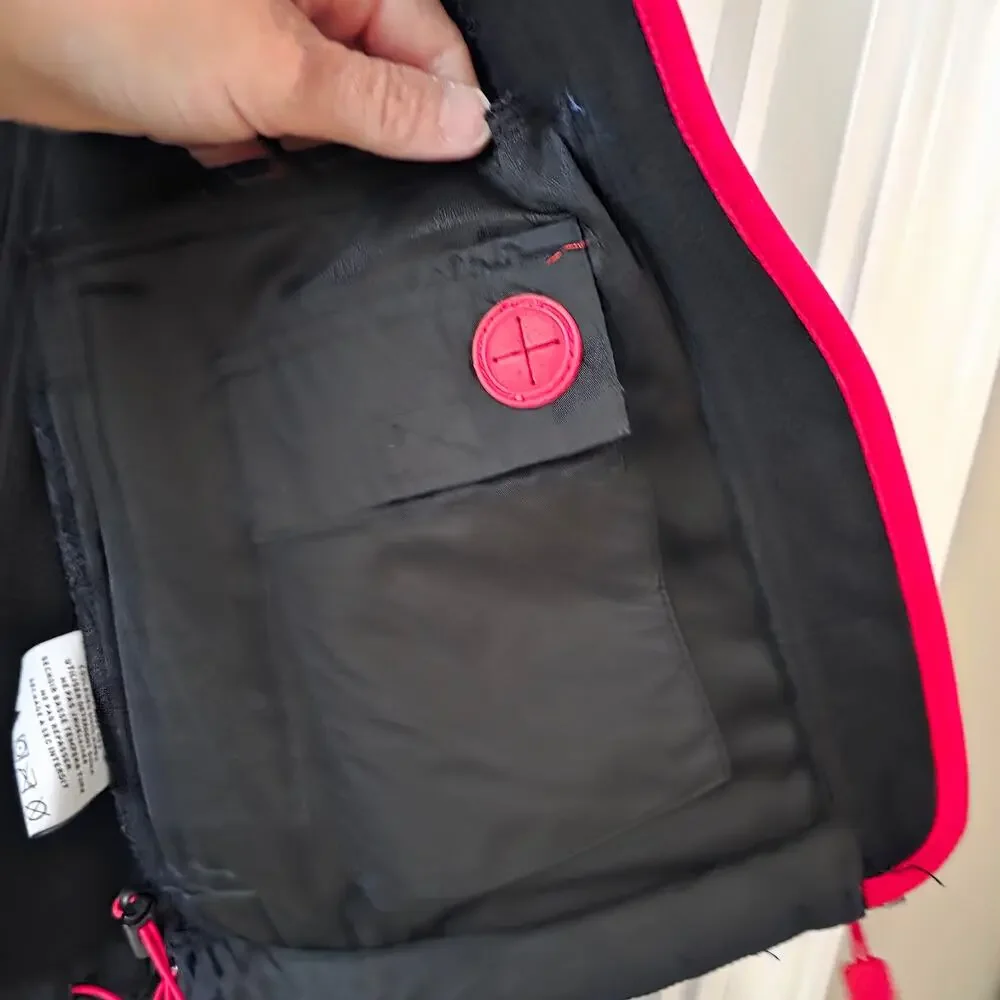 Tesla Corporate Softshell Full-Zip Black/Red Jacket Size Medium